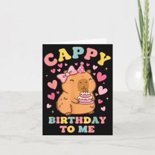 Gefeliciteerd verjaardag aan grappige capibara ver kaart