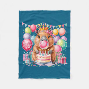 Gefeliciteerd verjaardag aan schattige capibara ve fleece deken