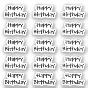 Gefeliciteerd Verjaardag Aangepaste Leeftijd Tekst Sticker