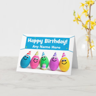 Gefeliciteerd Verjaardag Aangepaste Naam Ei Humor Kaart