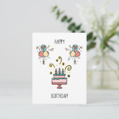 Gefeliciteerd verjaardag | Alles Gute zum Geburtst Briefkaart (Staand voorkant)