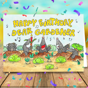 Gefeliciteerd Verjaardag, Beste Tuinman groet Kaart
