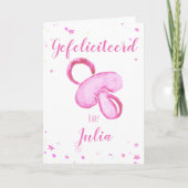 Gefeliciteerd verjaardag customizable name kaart (Voorkant)