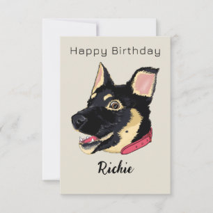 Gefeliciteerd Verjaardag Duitse Herdershond Puppy Kaart