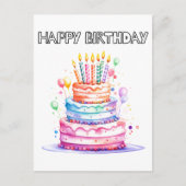 Gefeliciteerd verjaardag | Geniet van een stuk taa Briefkaart (Voorkant)