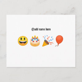 Gefeliciteerd verjaardag | Gepersonaliseerde Emoji Briefkaart