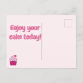 Gefeliciteerd verjaardag - Grote frambozen roze ha Briefkaart (Achterkant)