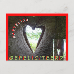 Gefeliciteerd Verjaardag Hart in Boom Ansichtkaart Briefkaart