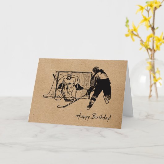 Gefeliciteerd verjaardag! Hockeykaart - Vrouw Kaart (Gele Bloem)