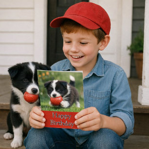 Gefeliciteerd Verjaardag Hond Liefhebber Kinderen Kaart
