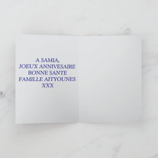 GEFELICITEERD VERJAARDAG KAART (Binnen)