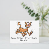 Gefeliciteerd Verjaardag Kat Briefkaart (Staand voorkant)