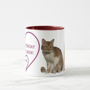 Gefeliciteerd Verjaardag Kat Moeder Foto's en Hart Mok