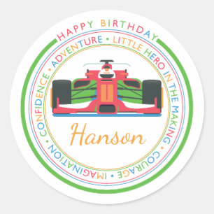 Gefeliciteerd verjaardag Klassieke eenvoudige aa Ronde Sticker