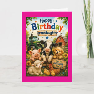 Gefeliciteerd Verjaardag Kleindochter Boerderijdie Kaart