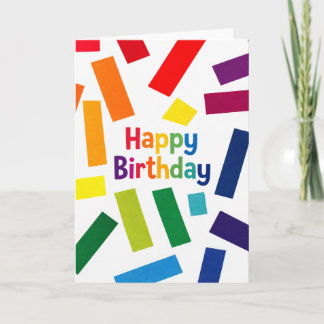 Gefeliciteerd verjaardag - kleurrijk kaart