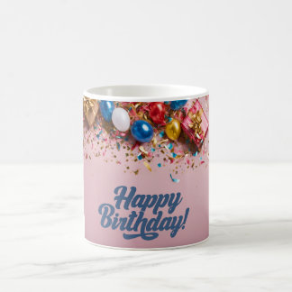Gefeliciteerd Verjaardag Kleurrijke Spikkels Custo Koffiemok