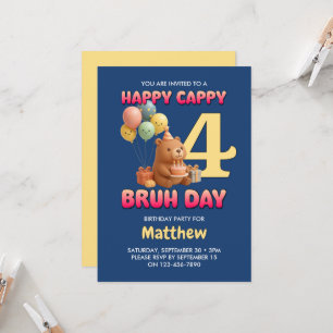 GEFELICITEERD VERJAARDAG Knuffel Beer 4de Verjaard Kaart