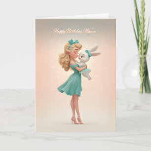 Gefeliciteerd Verjaardag Mama Elegante Moeder en B Kaart