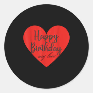 Gefeliciteerd verjaardag mijn liefste ronde sticker