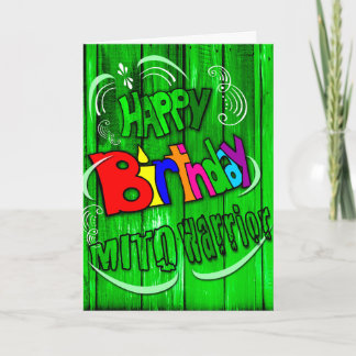 Gefeliciteerd Verjaardag Mito Warrior Kaart
