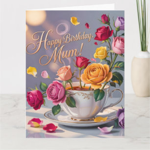 Gefeliciteerd Verjaardag Moeder Groet met Rozen Kaart