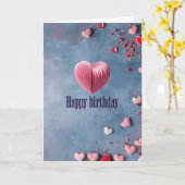 Gefeliciteerd Verjaardag Mooie Hart Kaart (Gele Bloem)