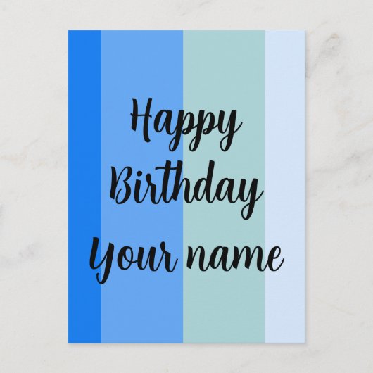 Gefeliciteerd Verjaardag Naam Sjabloon Briefkaart (Voorkant)
