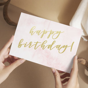Gefeliciteerd verjaardag Nep gouden schrift post Briefkaart