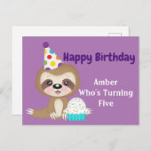 Gefeliciteerd verjaardag op maat briefkaart (Voorkant / Achterkant)