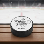 Gefeliciteerd Verjaardag Persoonlijk  Hockey Puck