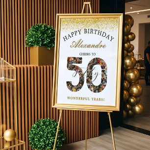 Gefeliciteerd Verjaardag Proost Op 50 Jaar Foto Co Poster