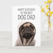 Gefeliciteerd verjaardag | Pug in een hoodie Kaart (Gele Bloem)