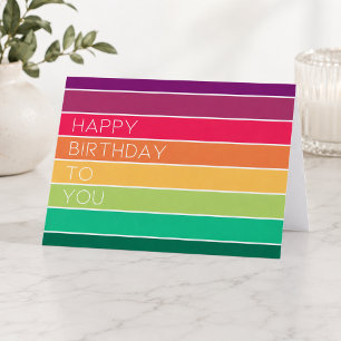 Gefeliciteerd verjaardag Regenboog Moderne Stree Kaart