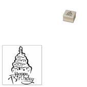 Gefeliciteerd verjaardag  	rubberstempel (Gestempeld)