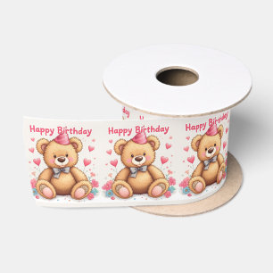 Gefeliciteerd Verjaardag Schattige Teddybeer met R Lint