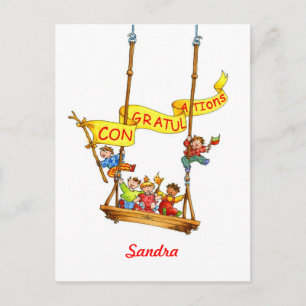 Gefeliciteerd Verjaardag Swing Children Briefkaart
