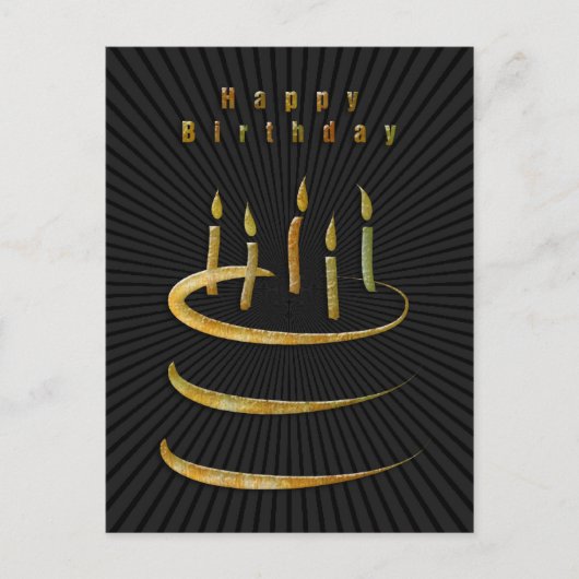 Gefeliciteerd verjaardag! Taart Briefkaart (Voorkant)