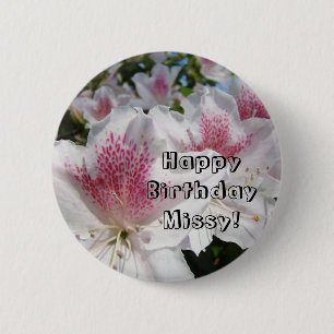 Gefeliciteerd Verjaardag Uw Naam! knoppen aangepas Ronde Button 5,7 Cm