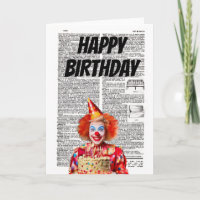 GEFELICITEERD VERJAARDAG van de Clown
