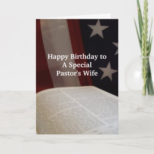 Gefeliciteerd verjaardag vrouw van de PASTOR- BF Kaart (Voorkant)