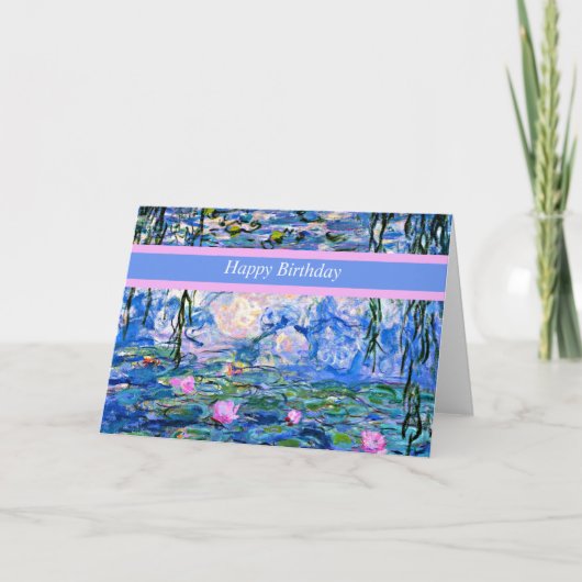 Gefeliciteerd Verjaardag, Waterlelies sjabloon (Voorkant)