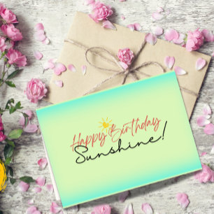 Gefeliciteerd Verjaardag Zonneschijn kaart, Verja Bedankkaart