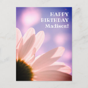 Gefeliciteerd Verjaardagsgroet Daisy Bloem Foto Ma Briefkaart
