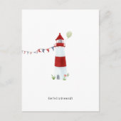 Gefeliciteerd Verjaardagskaart Jarig Vuurtoren Briefkaart (Voorkant)
