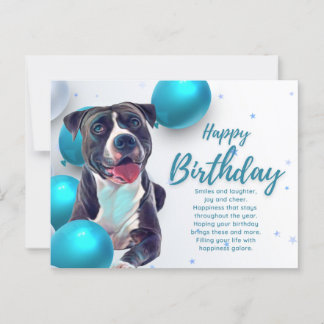 Gefeliciteerd verjaardagskaart Pit Bull Briefkaart