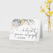 Gefeliciteerd Verloving Bride en Groom Kaart (Gele Bloem)