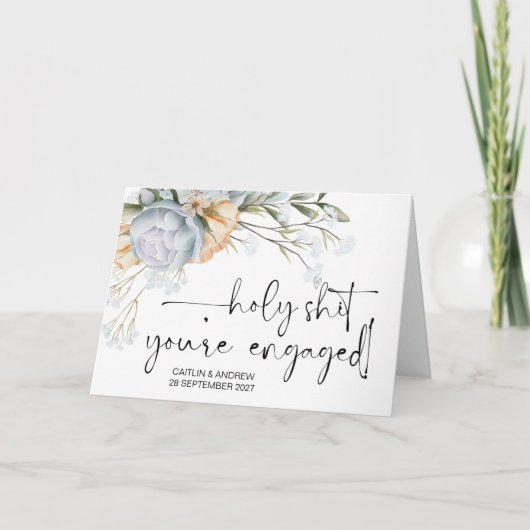 Gefeliciteerd Verloving Bride en Groom Kaart (Voorkant)