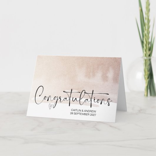 Gefeliciteerd Verloving Bride Groom Car Kaart (Voorkant)