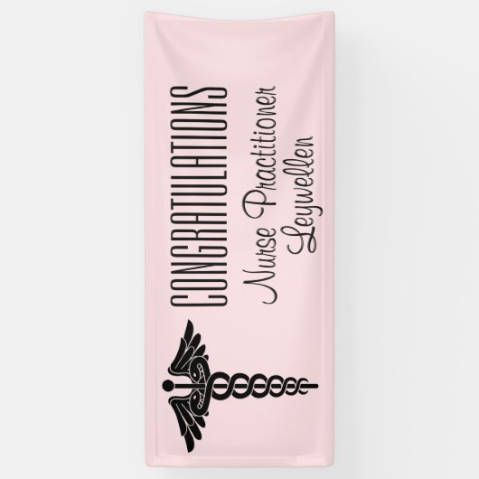 Gefeliciteerd, verpleegkundige EMT Spandoek (Verticaal)